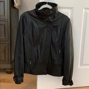 Kenneth Cole leather moto jacket